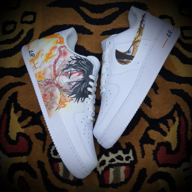 One Piece - Ace Air Force 1 Custom