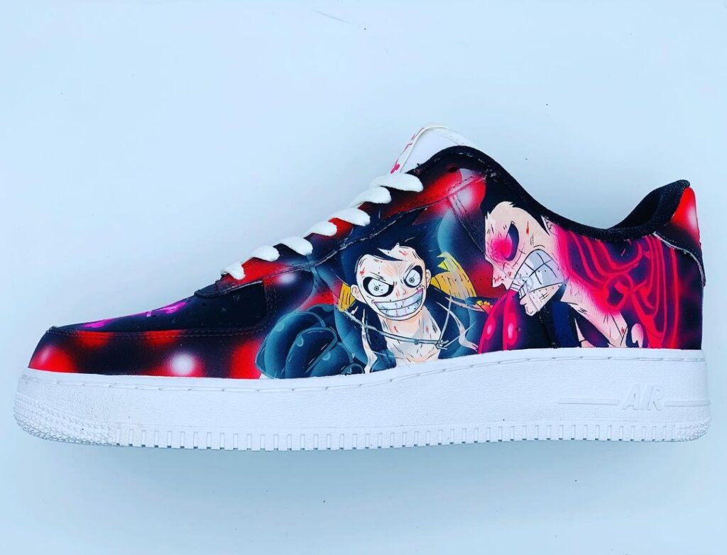 One Piece Luffy x Ace Air Force 1 Custom Daniel Customs