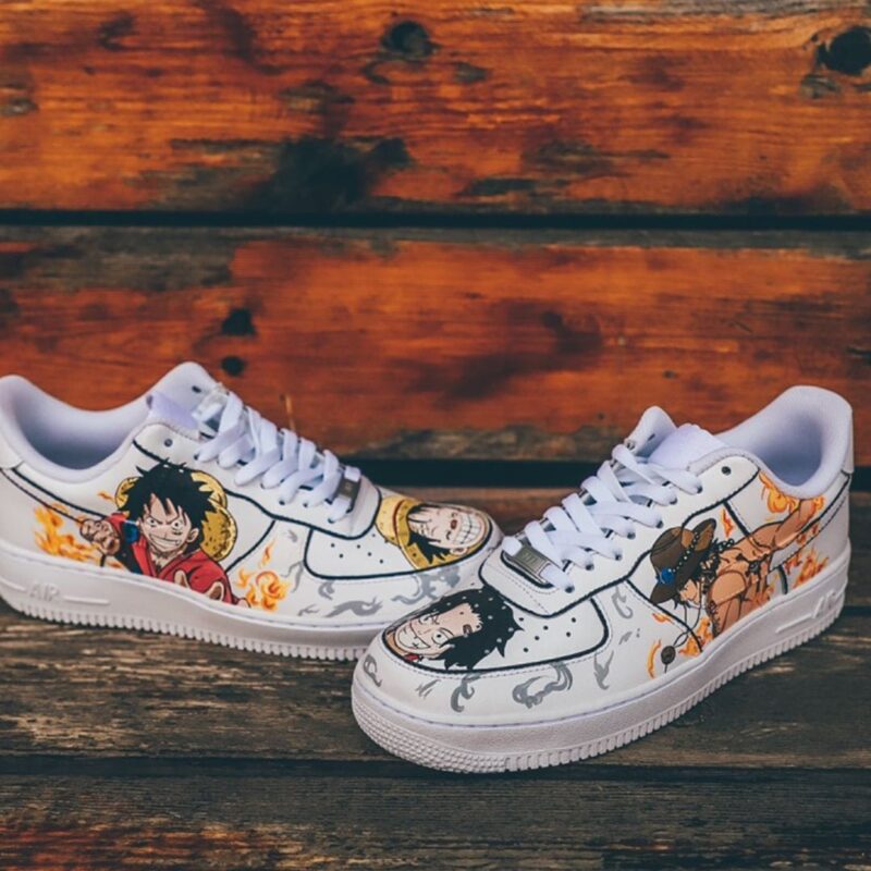 One Piece - Luffy x Ace Air Force 1 Custom