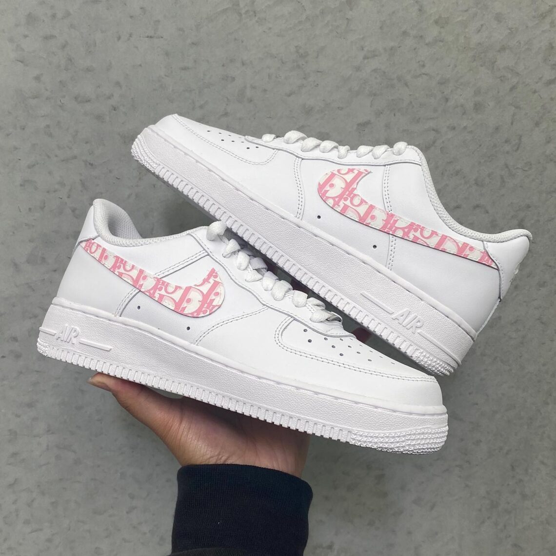 pink dior air force ones