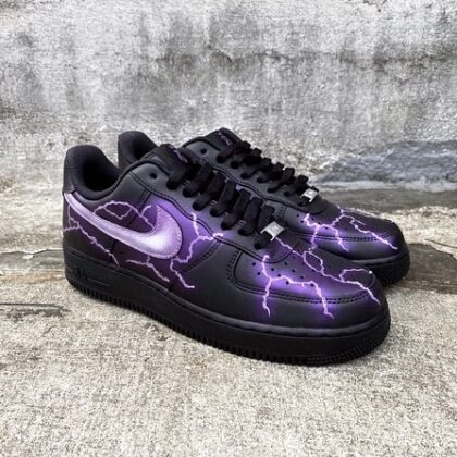 Purple Lightning Air Force 1 Custom