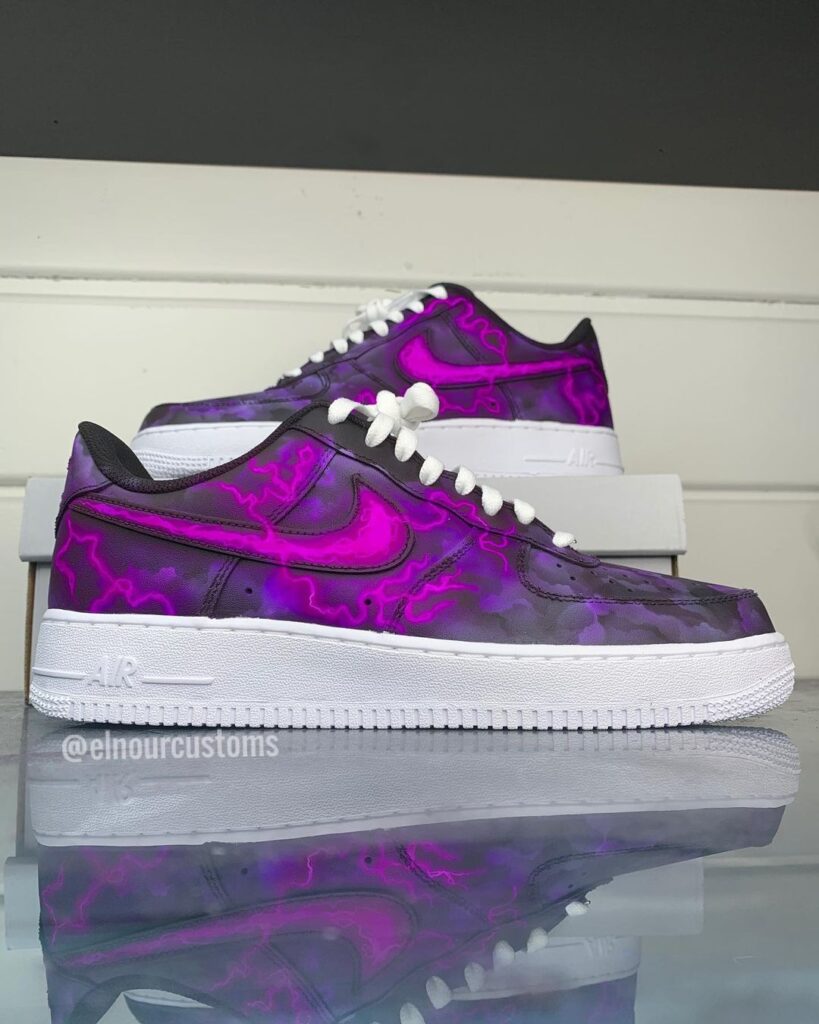 Purple Lightning Air Force 1 Custom - Daniel Customs