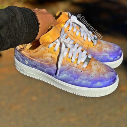 Purple and Gold Air Force 1 Custom