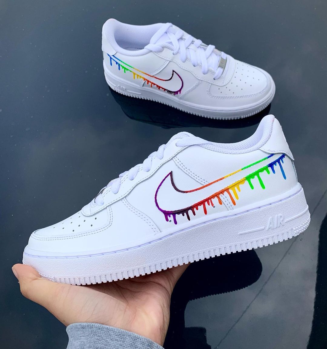 custom rainbow air force 1