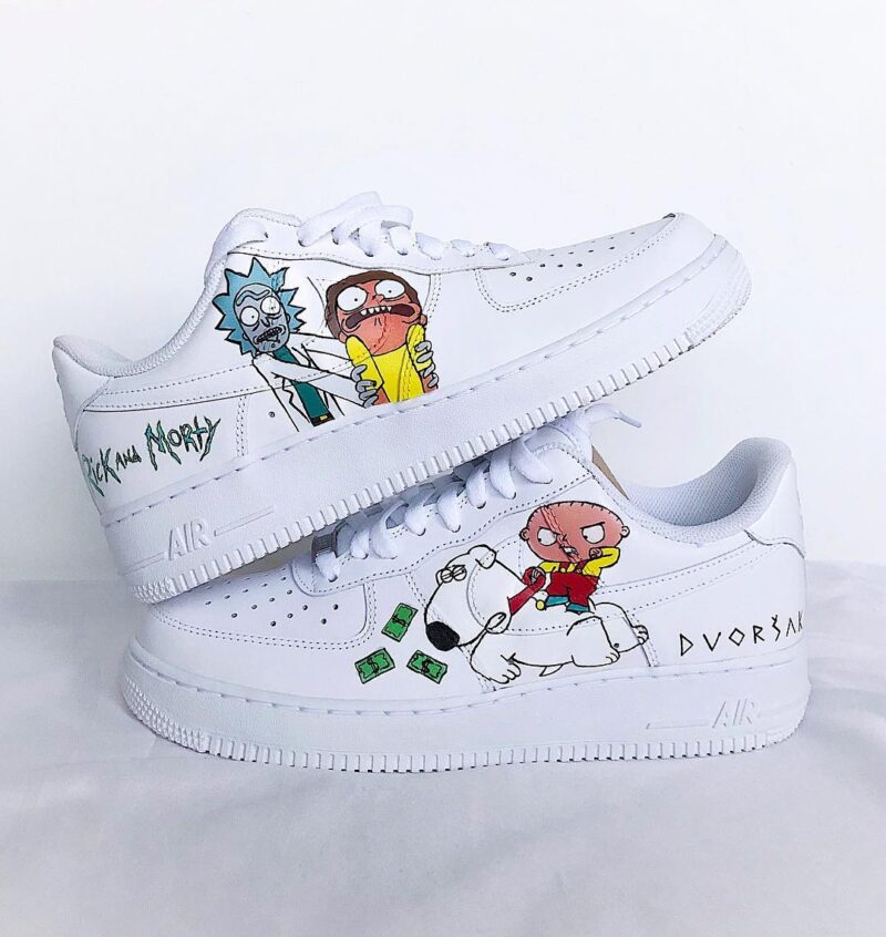 Rick and Morty x Family Guy Air Force 1 Custom