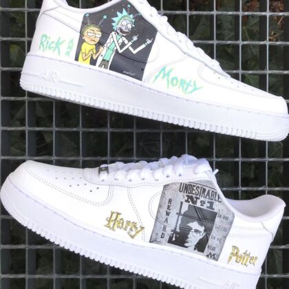 Rick and Morty x Harry Potter Air Force 1 Custom