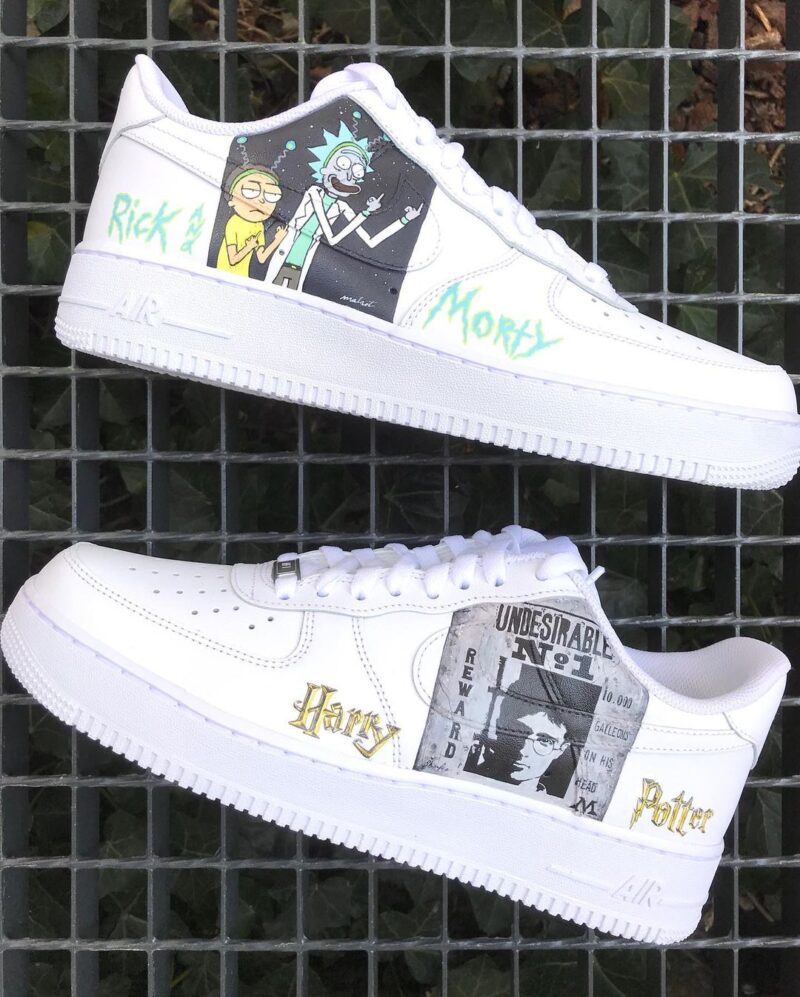 Rick and Morty x Harry Potter Air Force 1 Custom - Daniel Customs