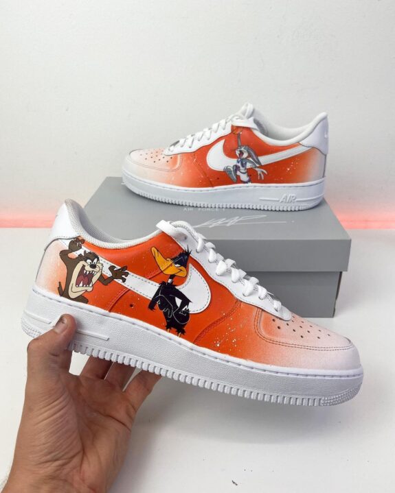 custom space jam air forces
