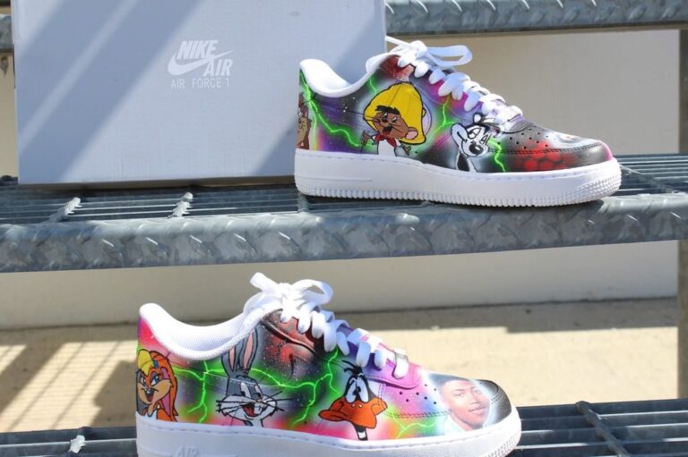 custom space jam air forces