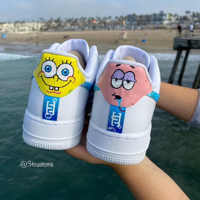 SpongeBob SquarePants Air Force 1 Custom - Image 3