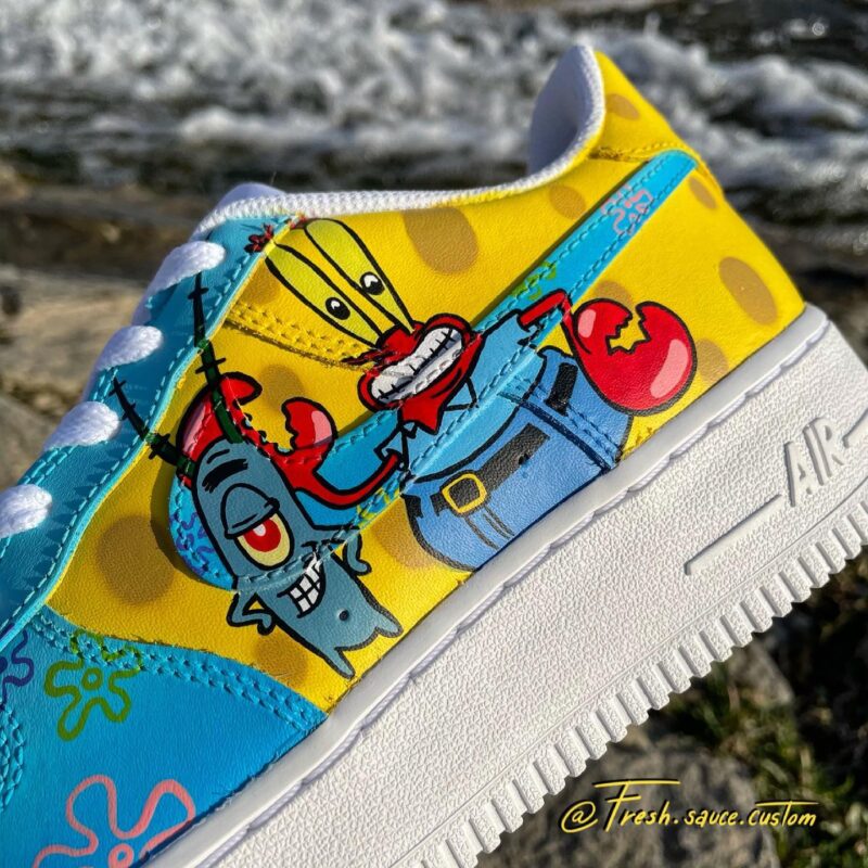 SpongeBob SquarePants Air Force 1 Custom - Image 2