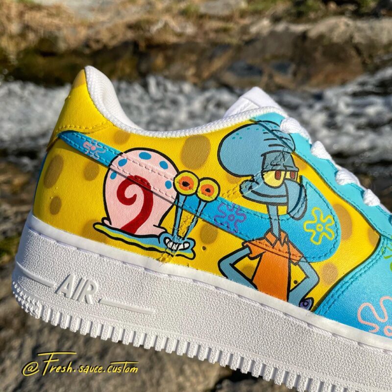 SpongeBob SquarePants Air Force 1 Custom - Image 3