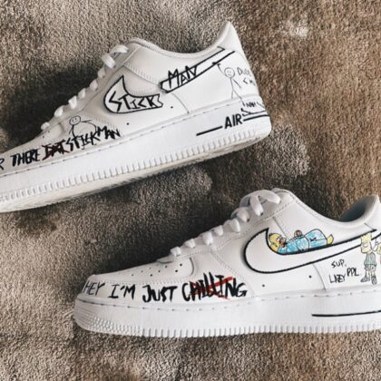 Stickman x Simpsons Air Force 1 Custom