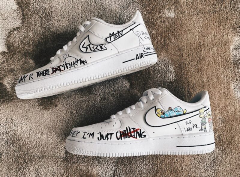 Stickman x Simpsons Air Force 1 Custom