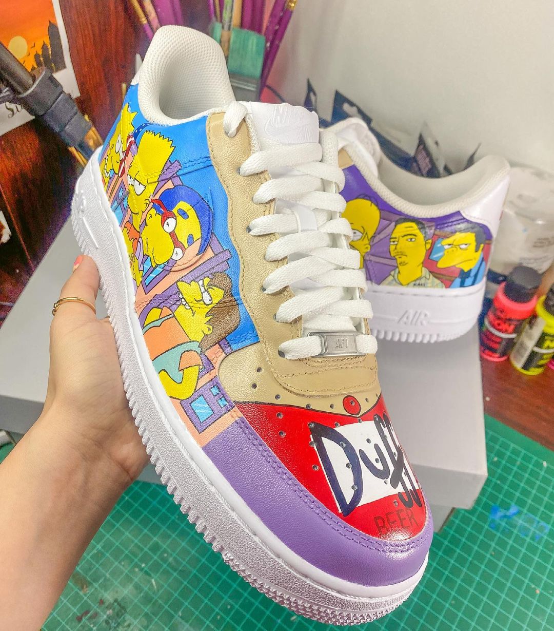 The Simpsons Air Force 1 Custom - Daniel Customs