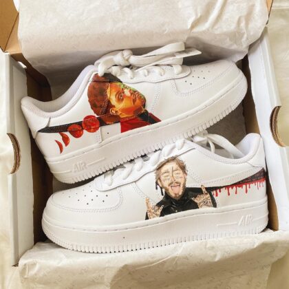 The weeknd x Post Malone Air Force 1 Custom