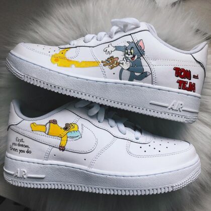 Tom and Jerry x The Simpsons Air Force 1 Custom