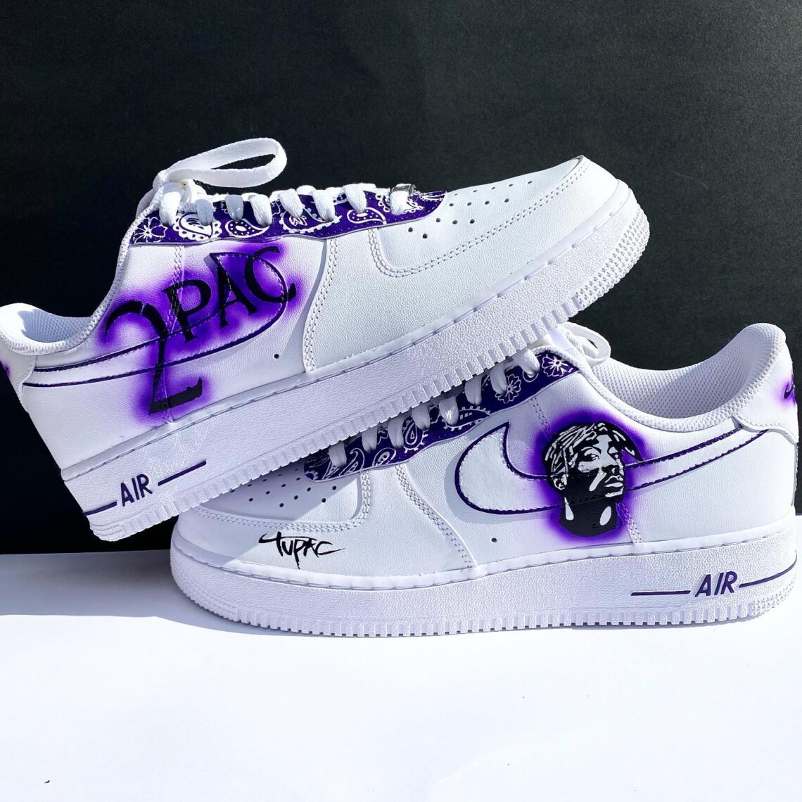 custom tupac air force 1