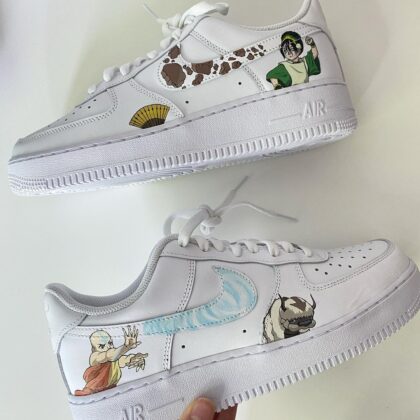 Avatar the Last Airbender - Aang x Toph Beifong Air Force 1 Custom