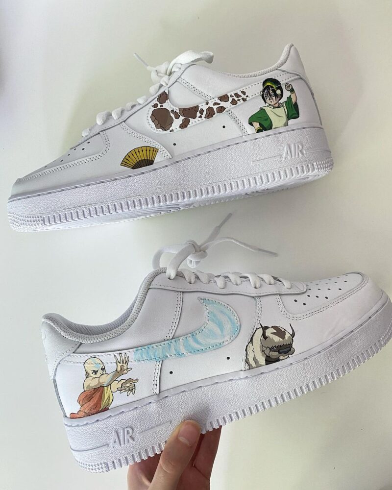 Avatar the Last Airbender - Aang x Toph Beifong Air Force 1 Custom