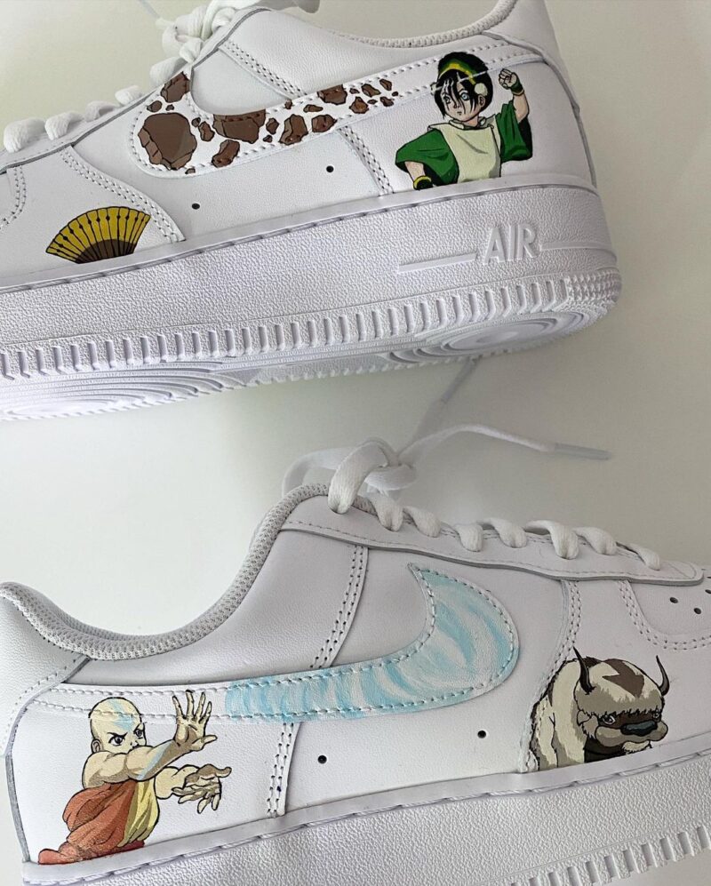 Avatar the Last Airbender - Aang x Toph Beifong Air Force 1 Custom