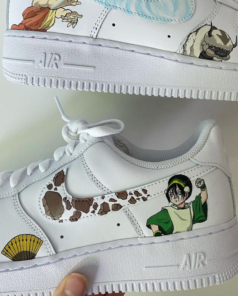 Avatar the Last Airbender - Aang x Toph Beifong Air Force 1 Custom