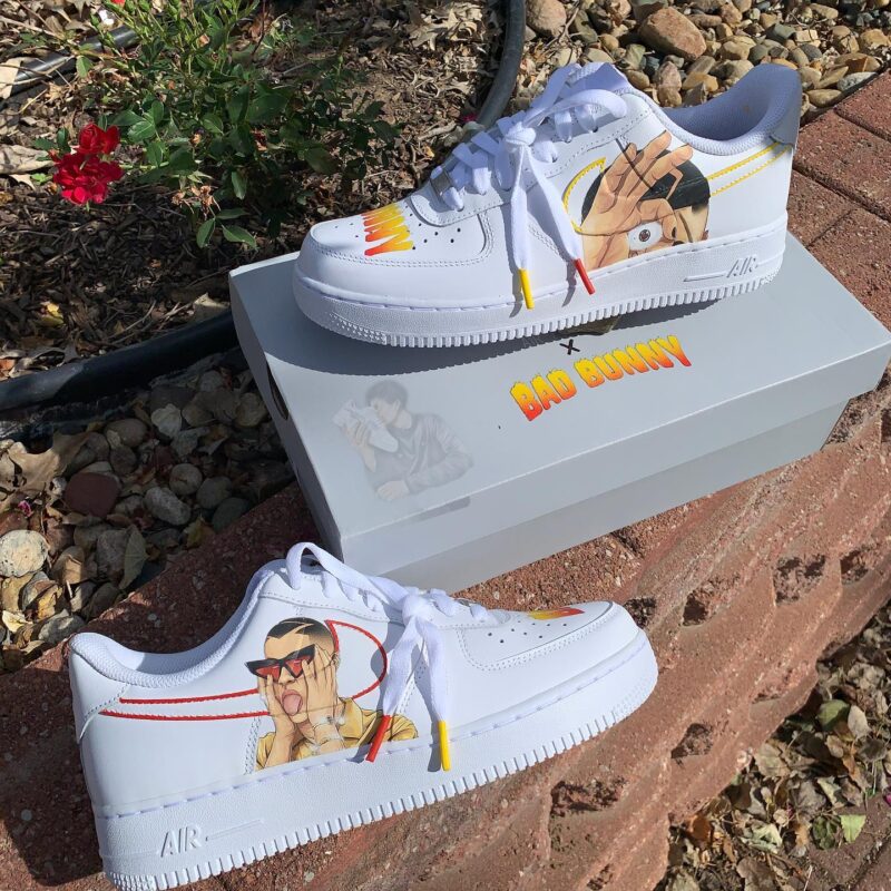 BadBad Bunny Air Force 1 Custom Apple Air Force 1 Custom