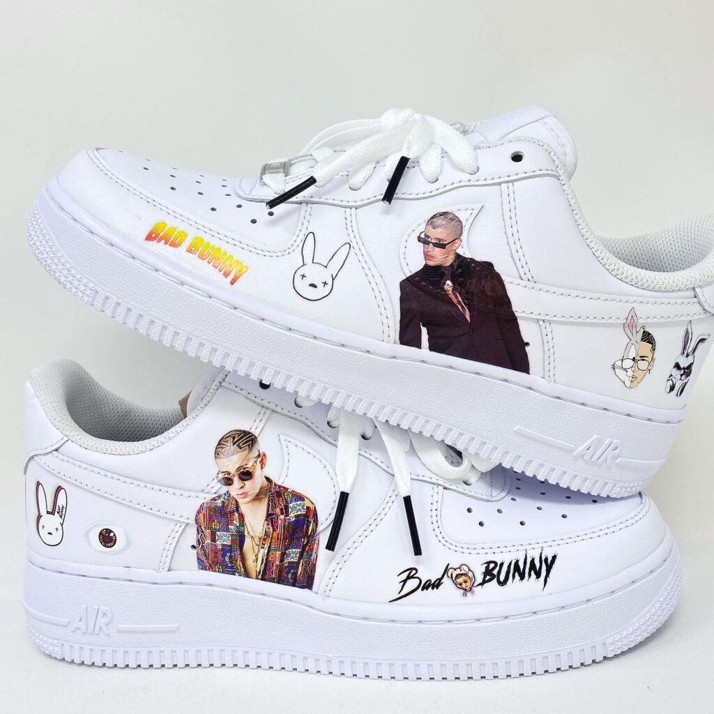 custom bad bunny air forces