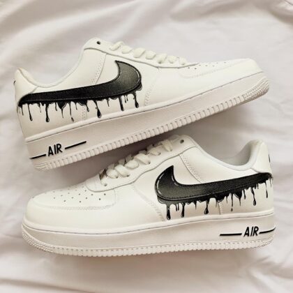 Black Drip Air Force 1 Custom