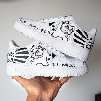 Black and White Air Force 1 Custom