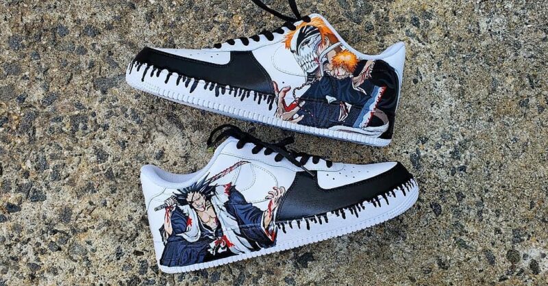 Bleach - Kenpachi Zaraki x Ichigo Kurosaki Air Force 1 Custom