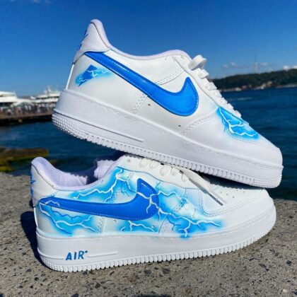 Blue ligthing Air Force 1 Custom