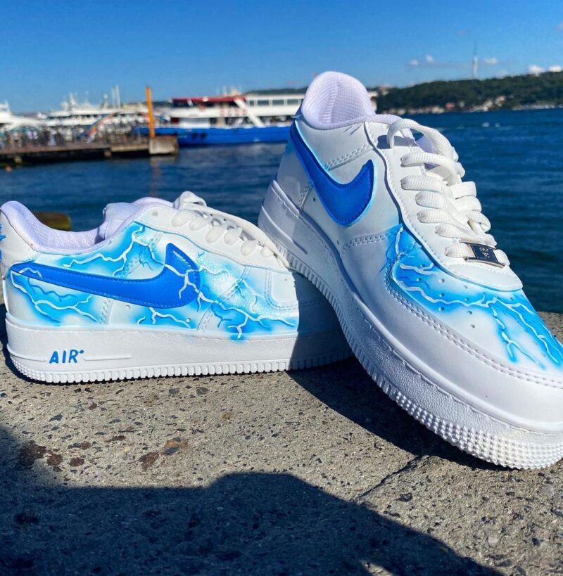 Blue ligthing Air Force 1 Custom