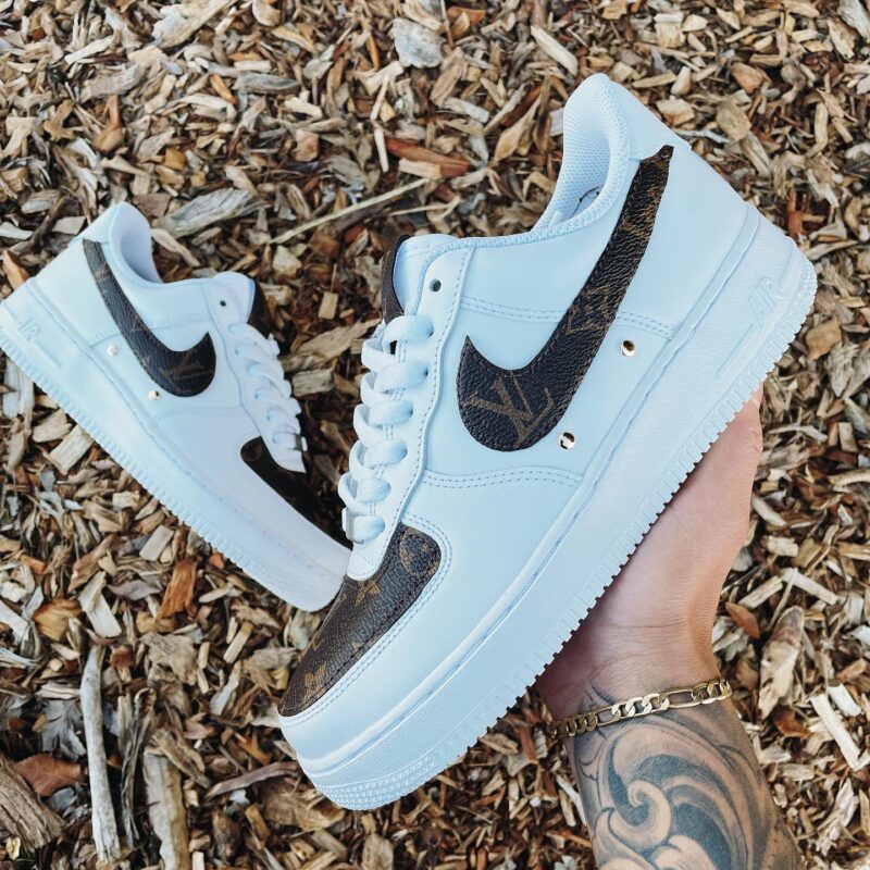 Brown LV Air Force 1 Custom