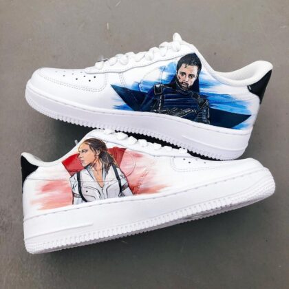 Bucky Barnes x Black Widow Air Force 1 Custom