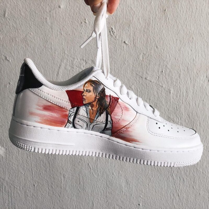 Bucky Barnes x Black Widow Air Force 1 Custom