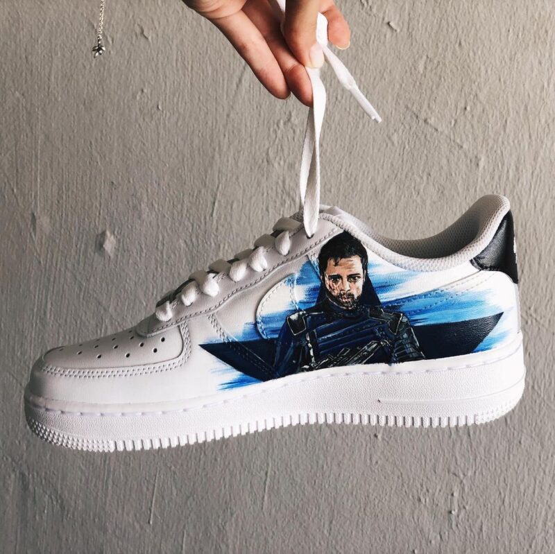 Bucky Barnes x Black Widow Air Force 1 Custom