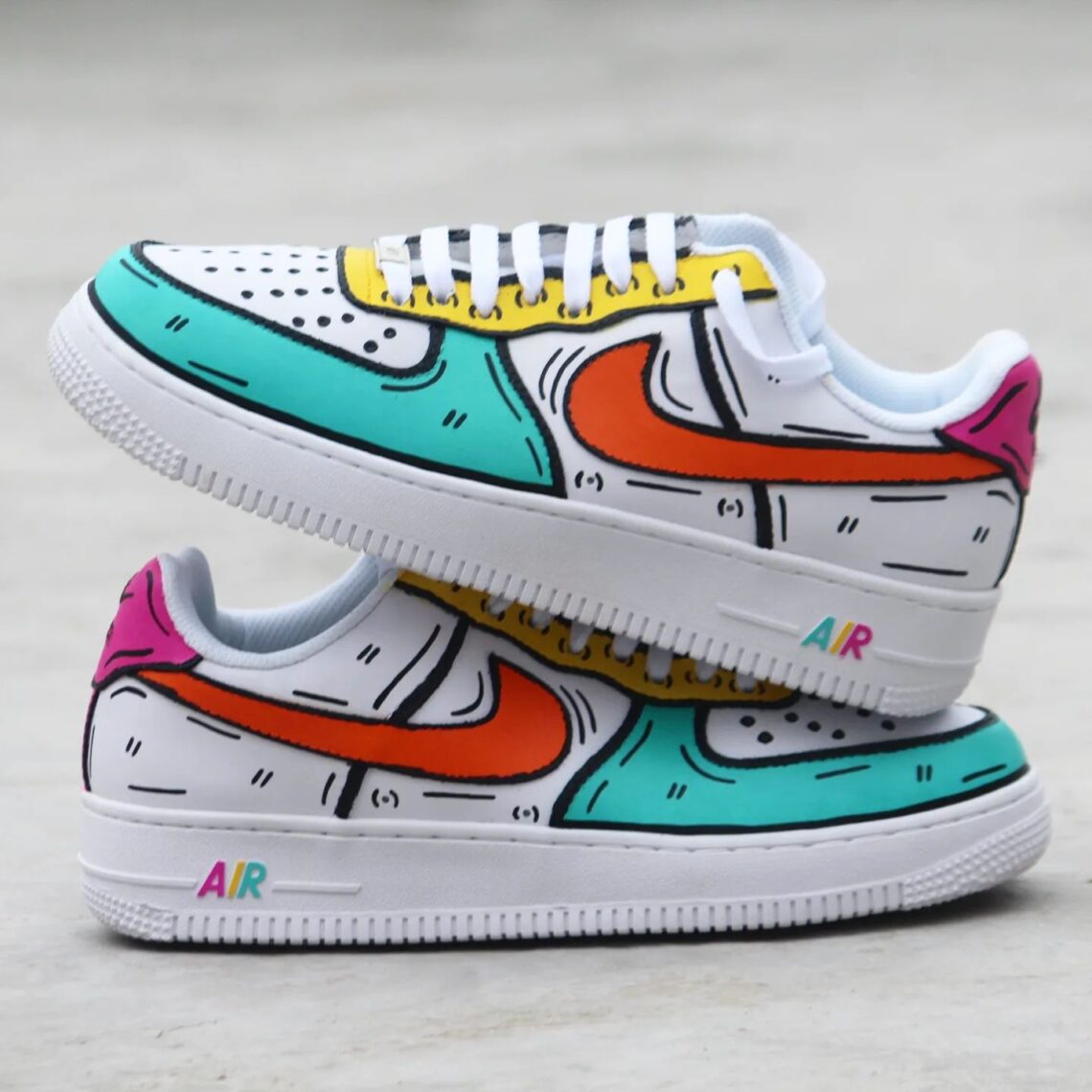 Cartoon Air Force 1 Custom - Daniel Customs