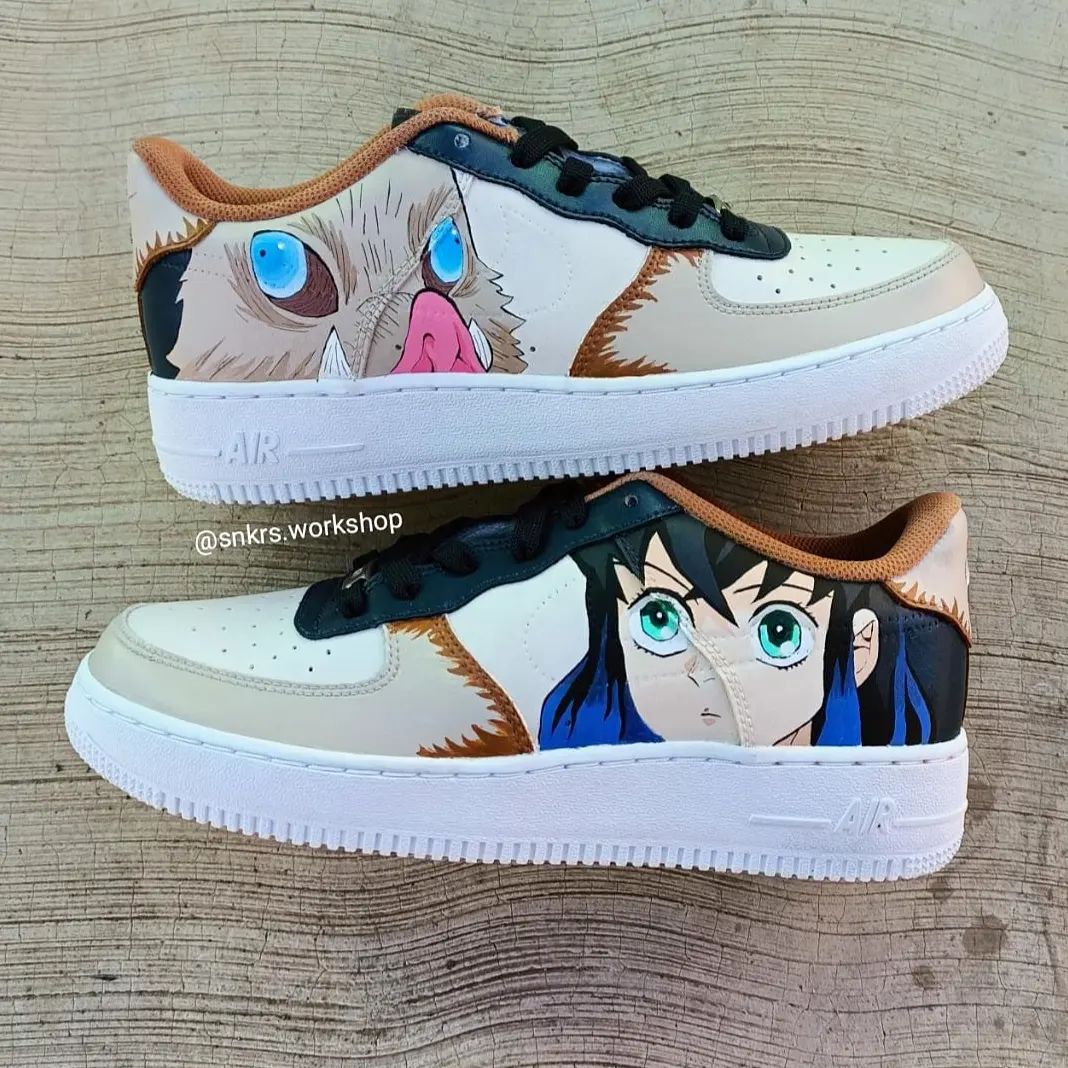 Demon Slayer Kimetsu no Yaiba - Inosuke Air Force 1 Custom