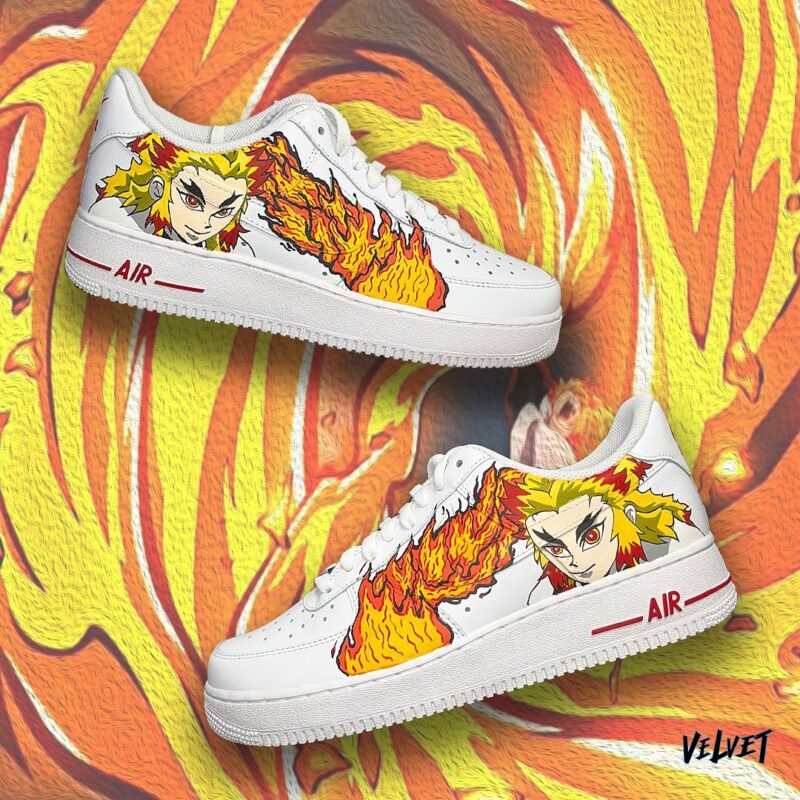 Demon Slayer Kimetsu no Yaiba - Rengoku Air Force 1 Custom