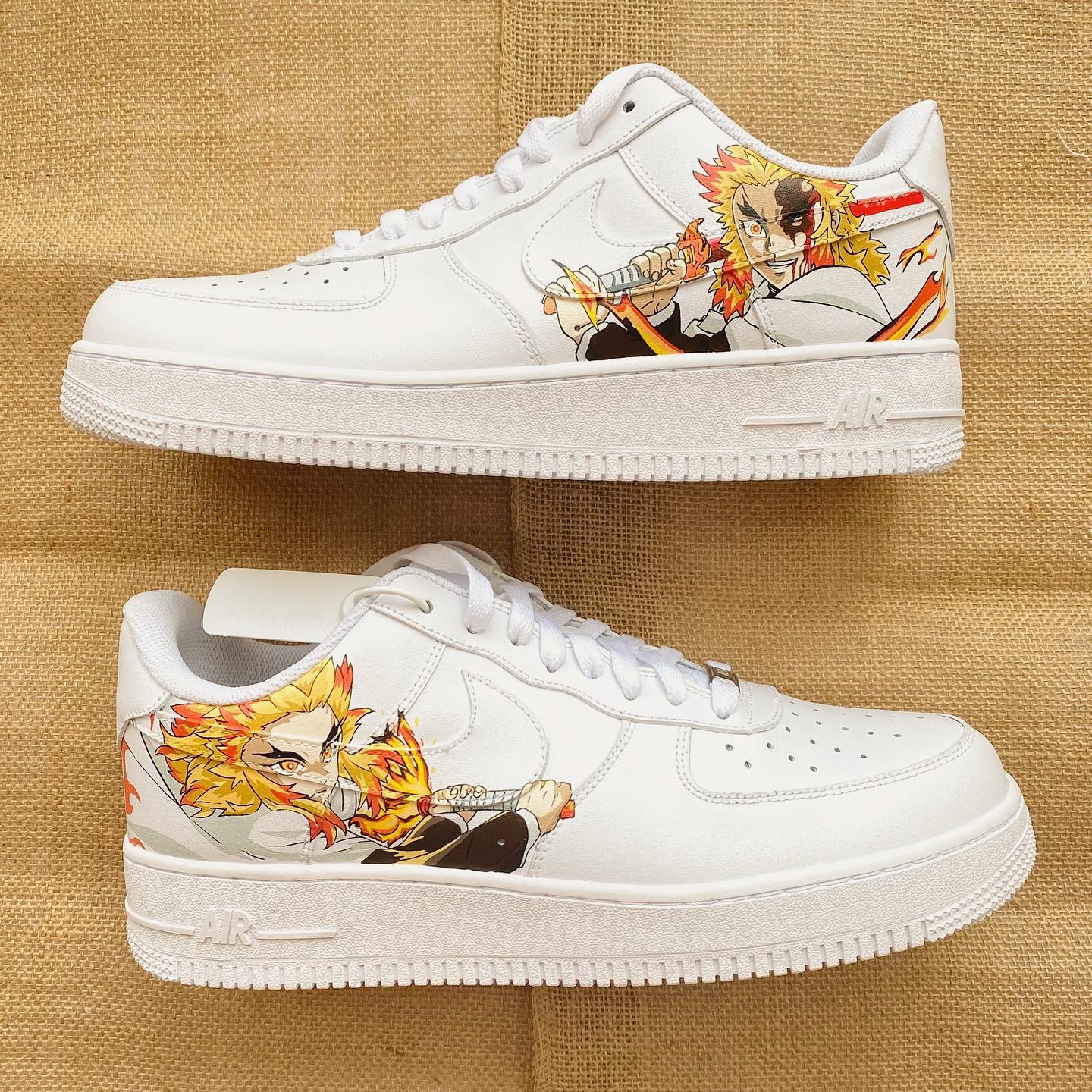 Demon Slayer Kimetsu no Yaiba - Rengoku Air Force 1 Custom