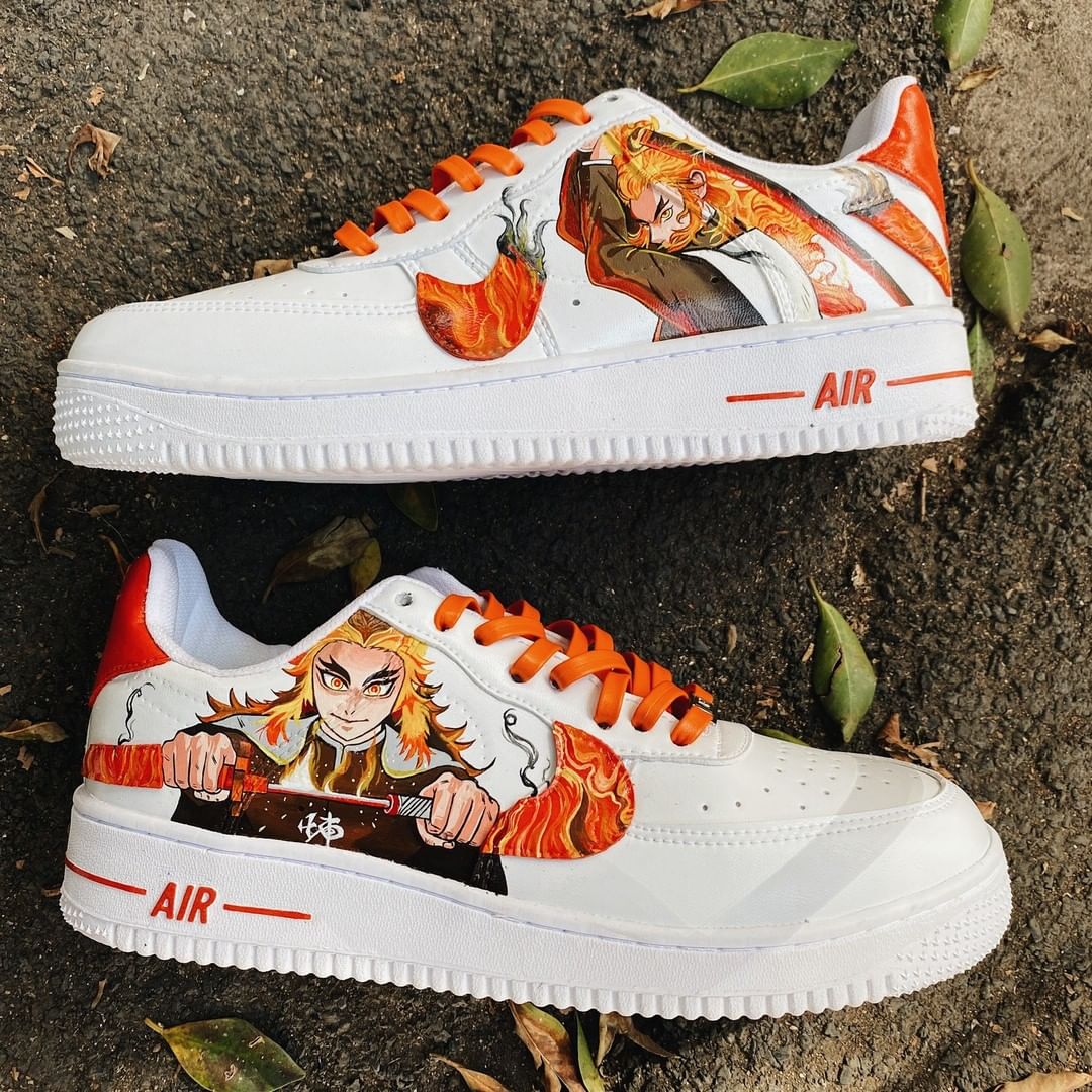 Demon Slayer Kimetsu no Yaiba - Rengoku Air Force 1 Custom