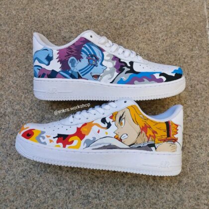 Demon Slayer Kimetsu no Yaiba - Rengoku x Akaza Air Force 1 Custom