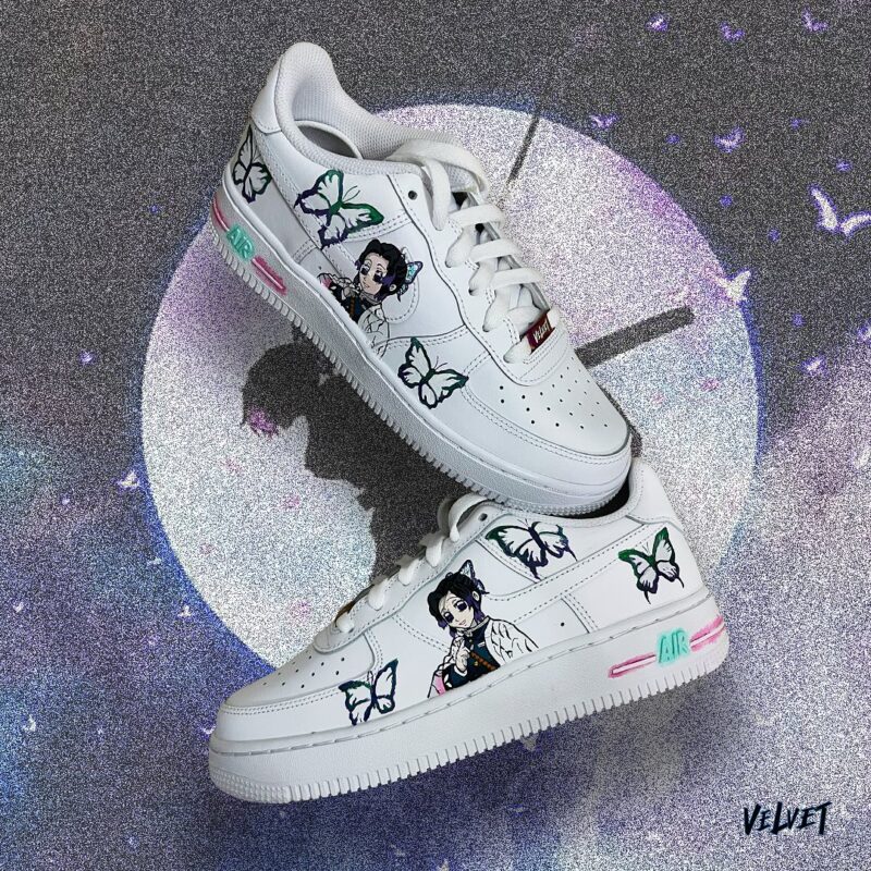 Demon Slayer Kimetsu no Yaiba - Shinobu Air Force 1 Custom