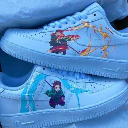 Demon Slayer Kimetsu no Yaiba - Tanjiro Air Force 1 Custom