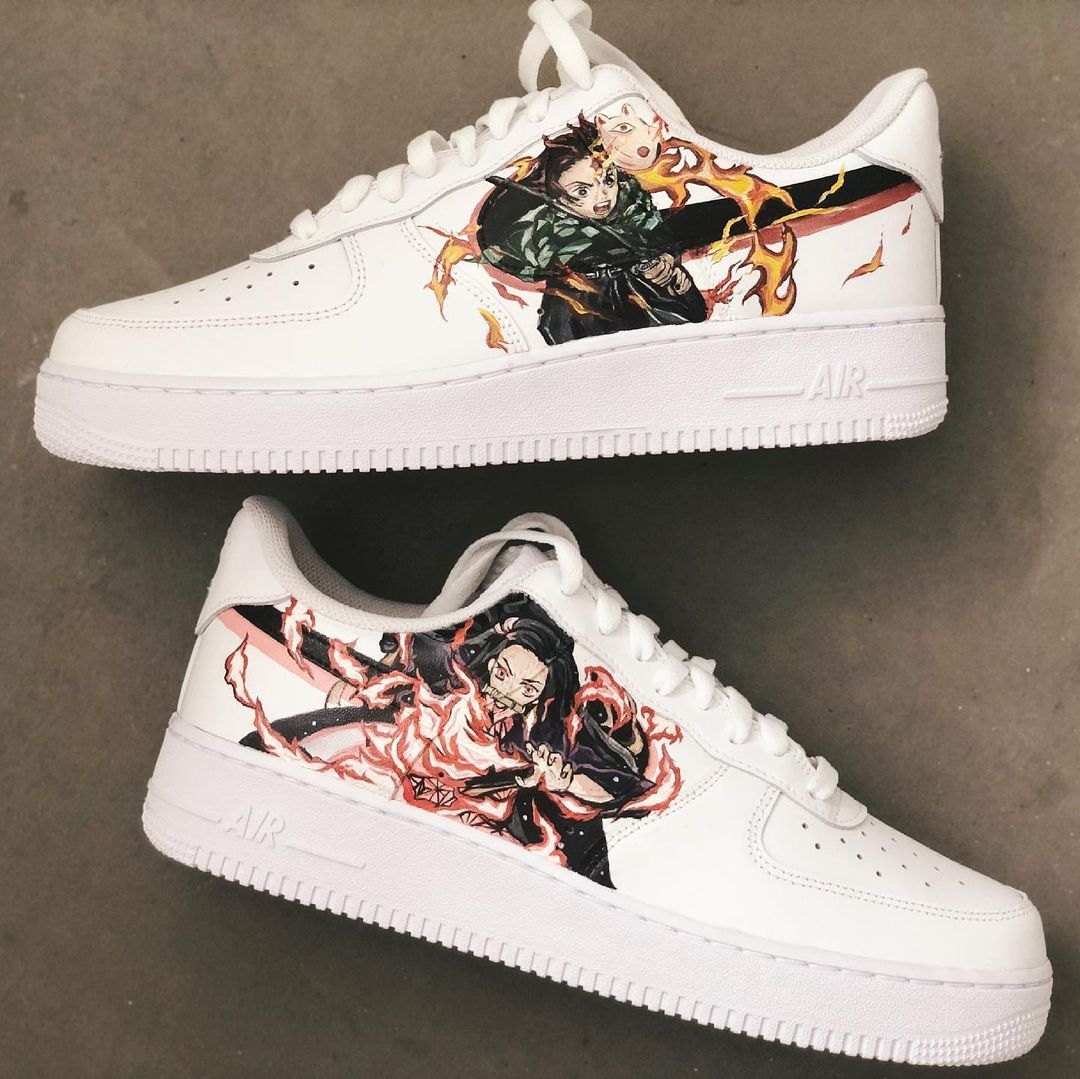 Demon Slayer Kimetsu no Yaiba - Rengoku Air Force 1 Custom