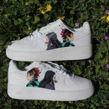 Demon Slayer Kimetsu no Yaiba - Tanjiro x Nezuko Air Force 1 Custom