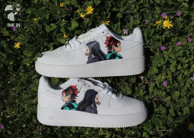 Demon Slayer Kimetsu no Yaiba - Tanjiro x Nezuko Air Force 1 Custom