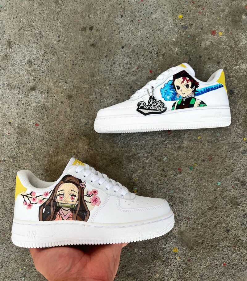 Demon Slayer Kimetsu no Yaiba - Tanjiro x Nezuko Air Force 1 Custom