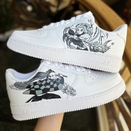 Demon Slayer Kimetsu no Yaiba - Tanjiro x Shinobu Air Force 1 Custom